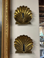 Antique Brass Shell Sconces