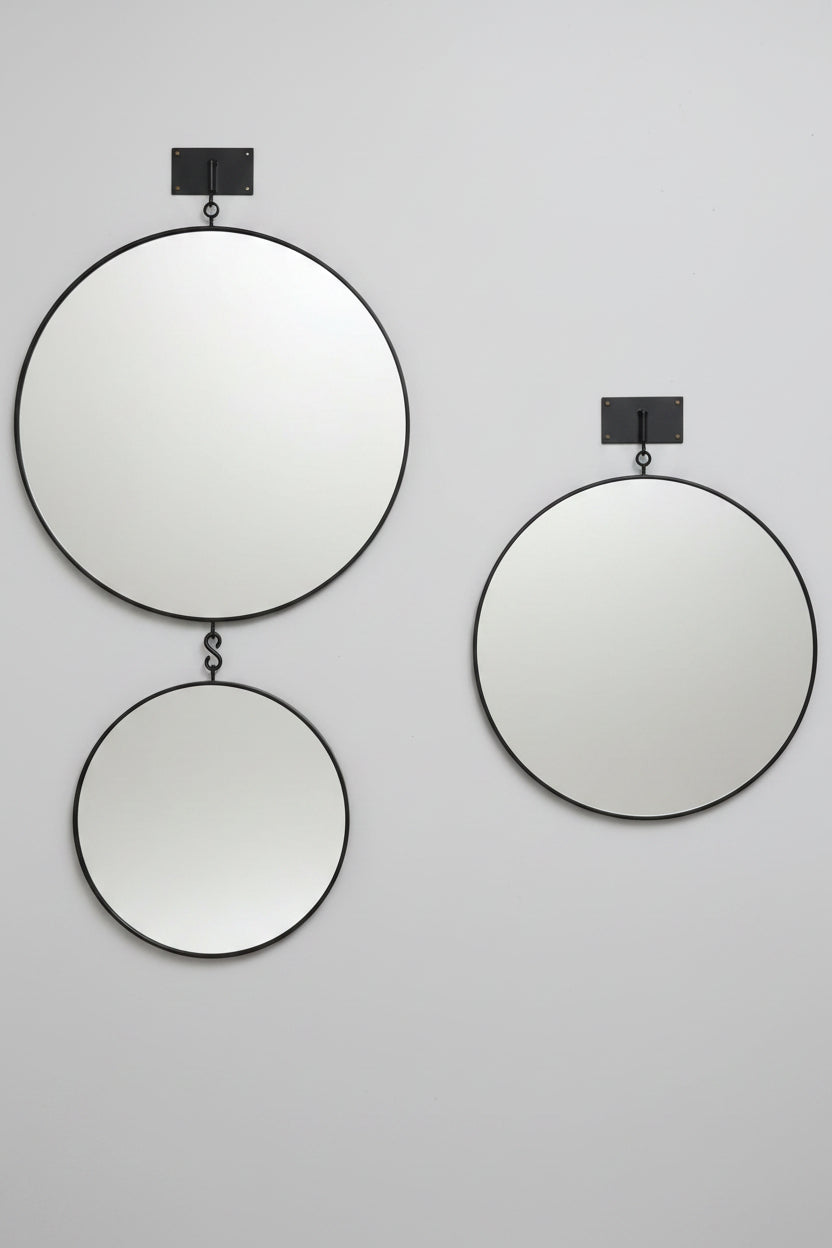 Custom Set of 3 Steel Round Mirrors
