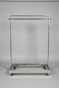 Custom Made Nickel Flat Bar Clothes Rack