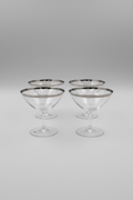Silver band crystal Martini Glasses  4