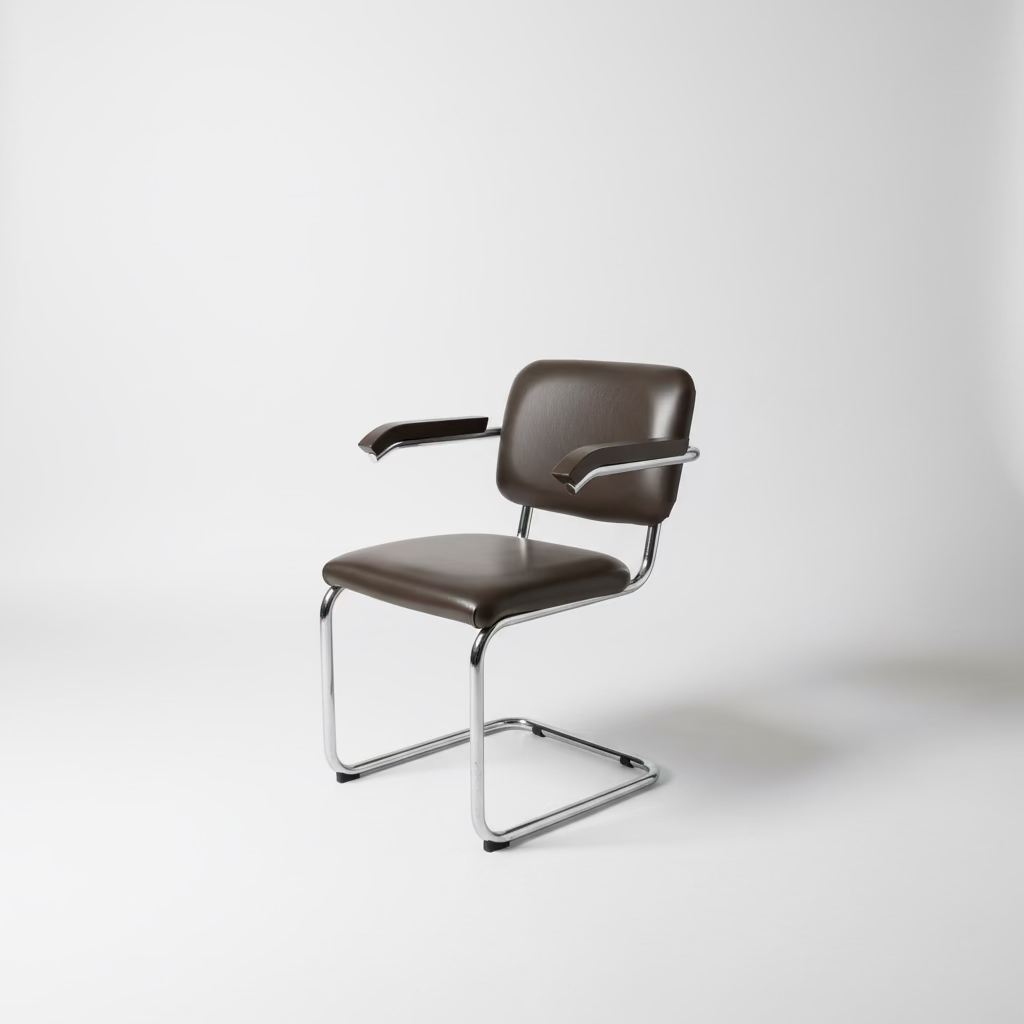 Marcel Breuer Chrome & Leather Armchairs