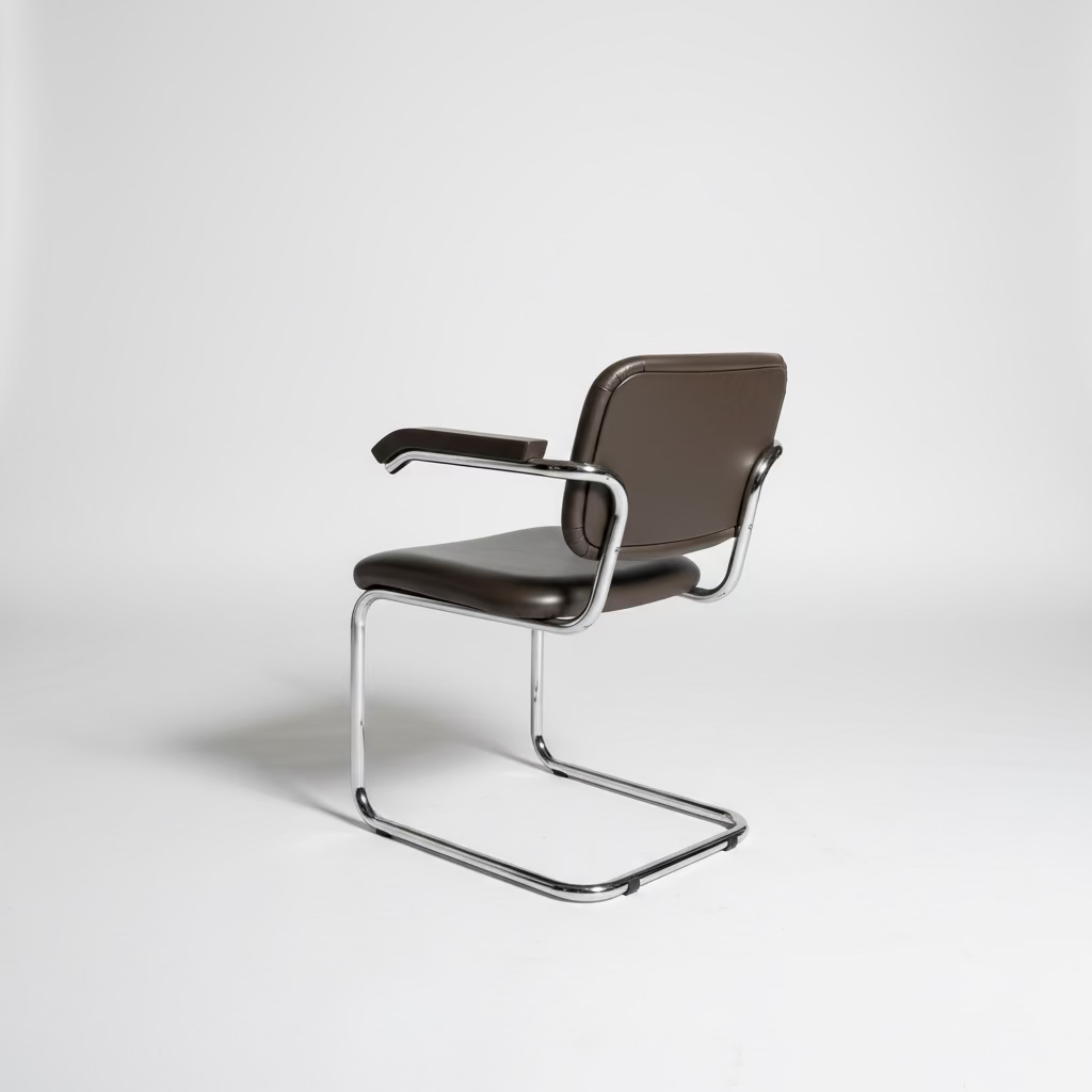 Marcel Breuer Chrome & Leather Armchairs