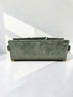 Custom Green Velvet Sofa by Taylor King