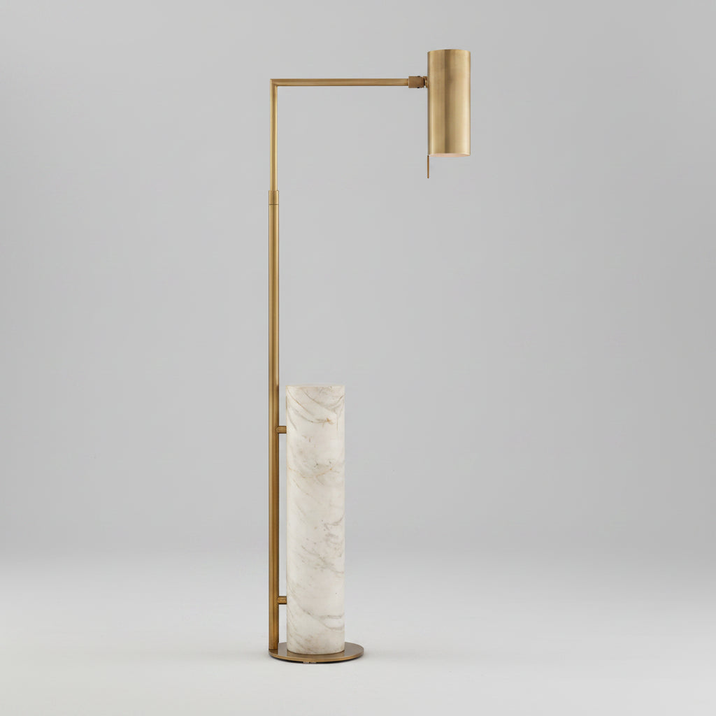 Visual Comfort Brass & Marble Alma Floor lamp by Kelly Wearstler