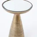 Four Hands Marlow Antique Glass Side Table in Bronze