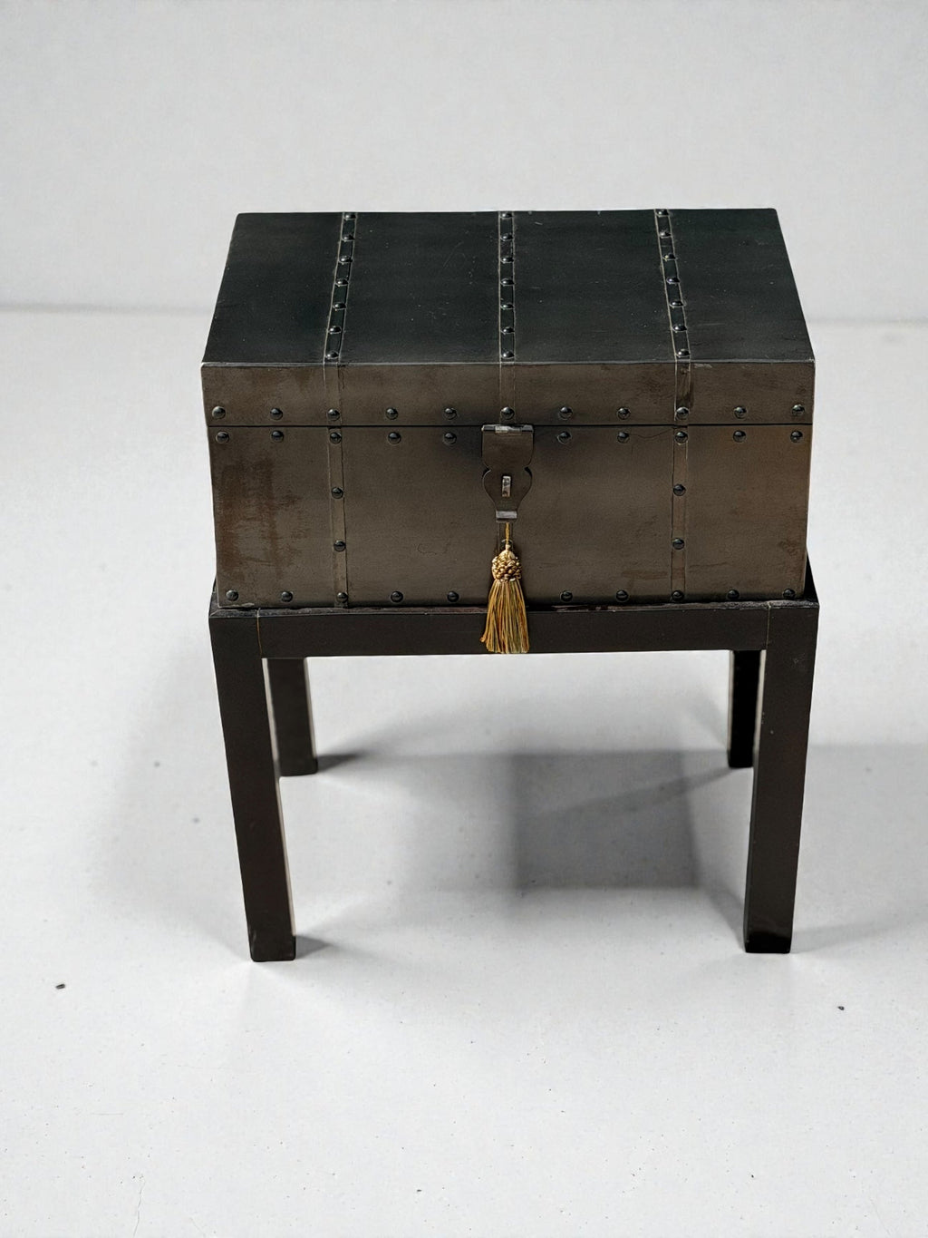 Metal Clad Storage Chest with Base