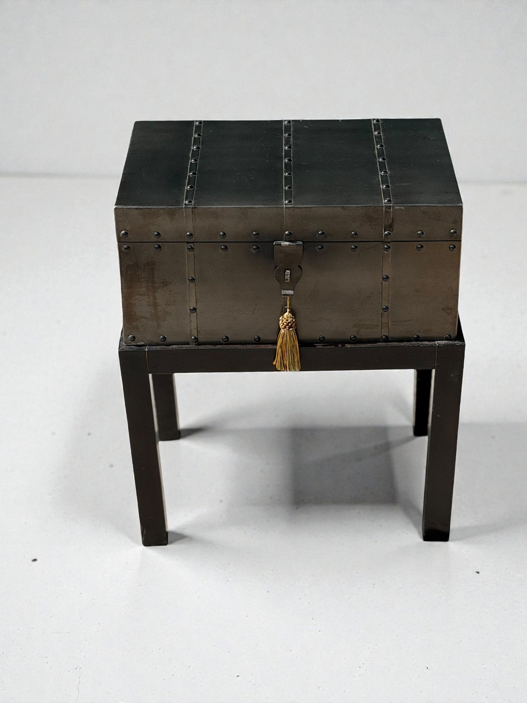 Metal Clad Storage Chest with Base