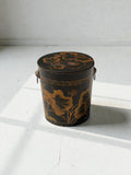 Vintage Lacquered Accent Table/Storage Drum