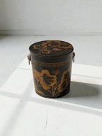 Vintage Lacquered Accent Table/Storage Drum