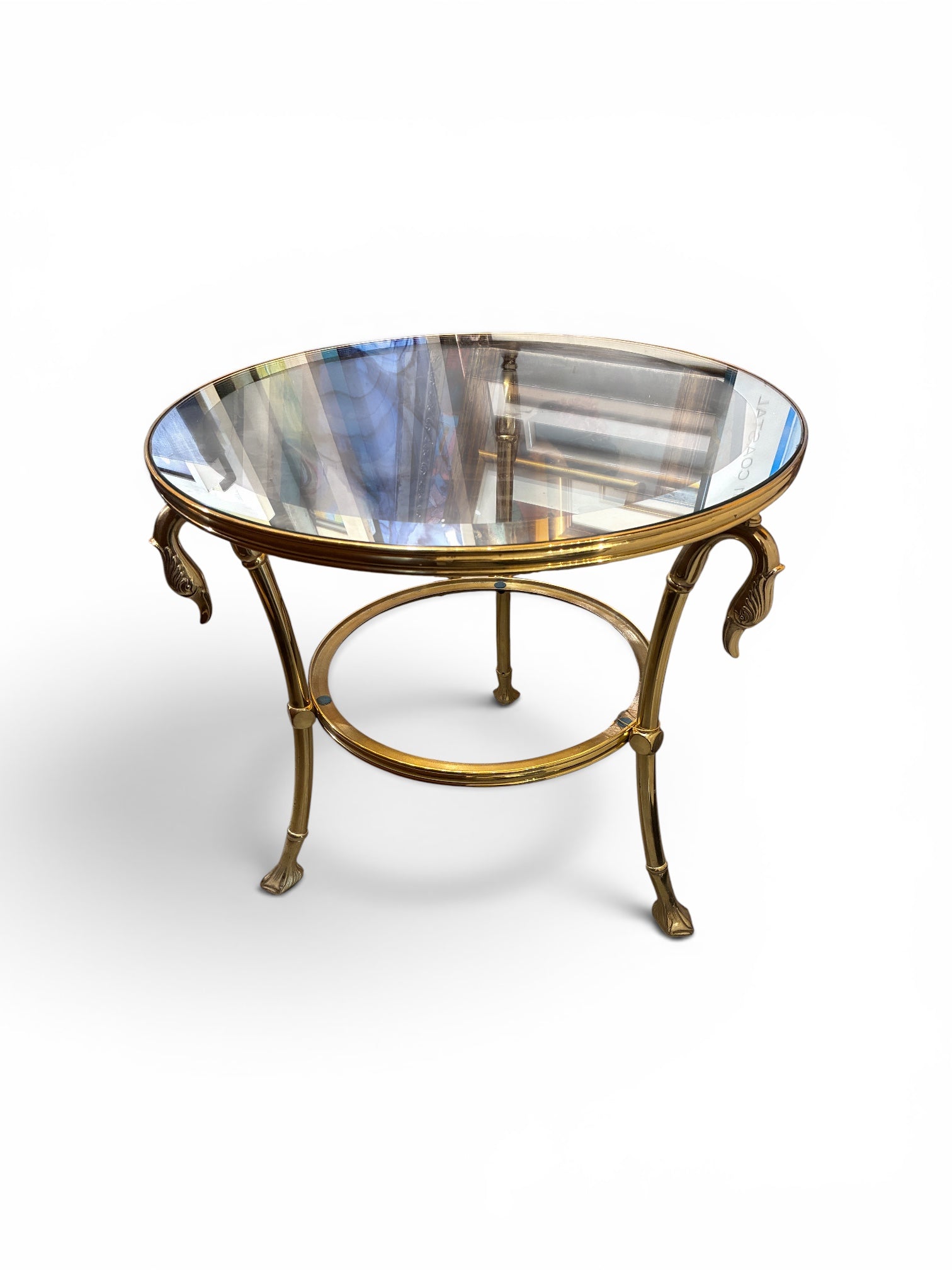 Hollywood Regency Swan Table