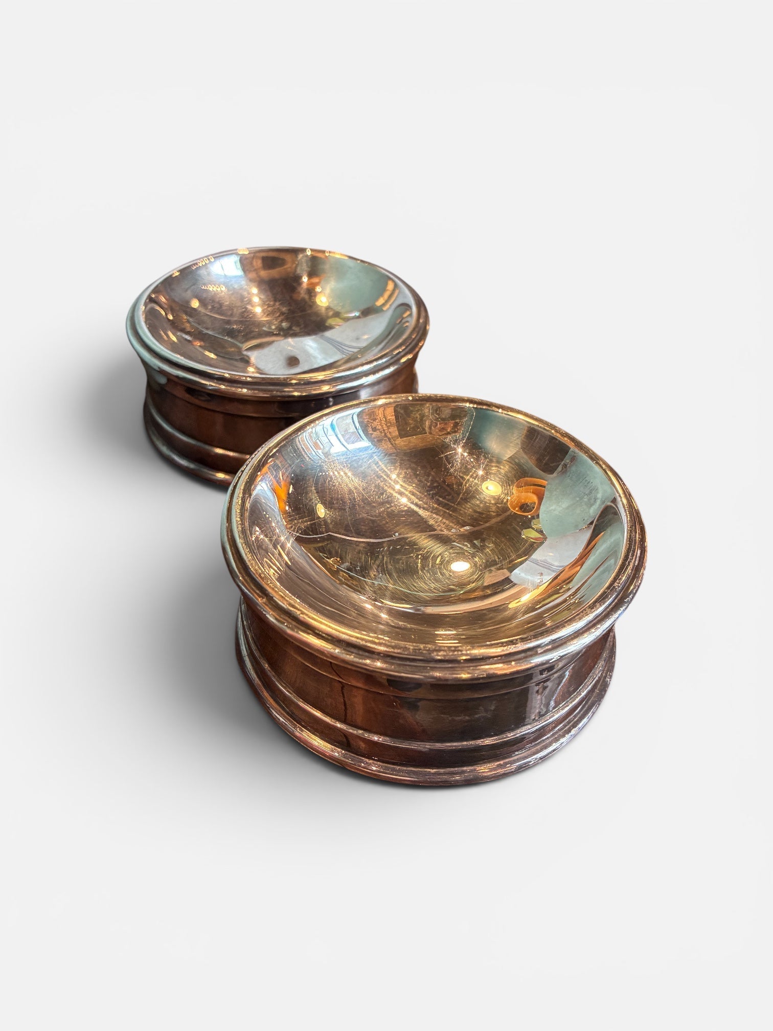 silver plated caviar holders