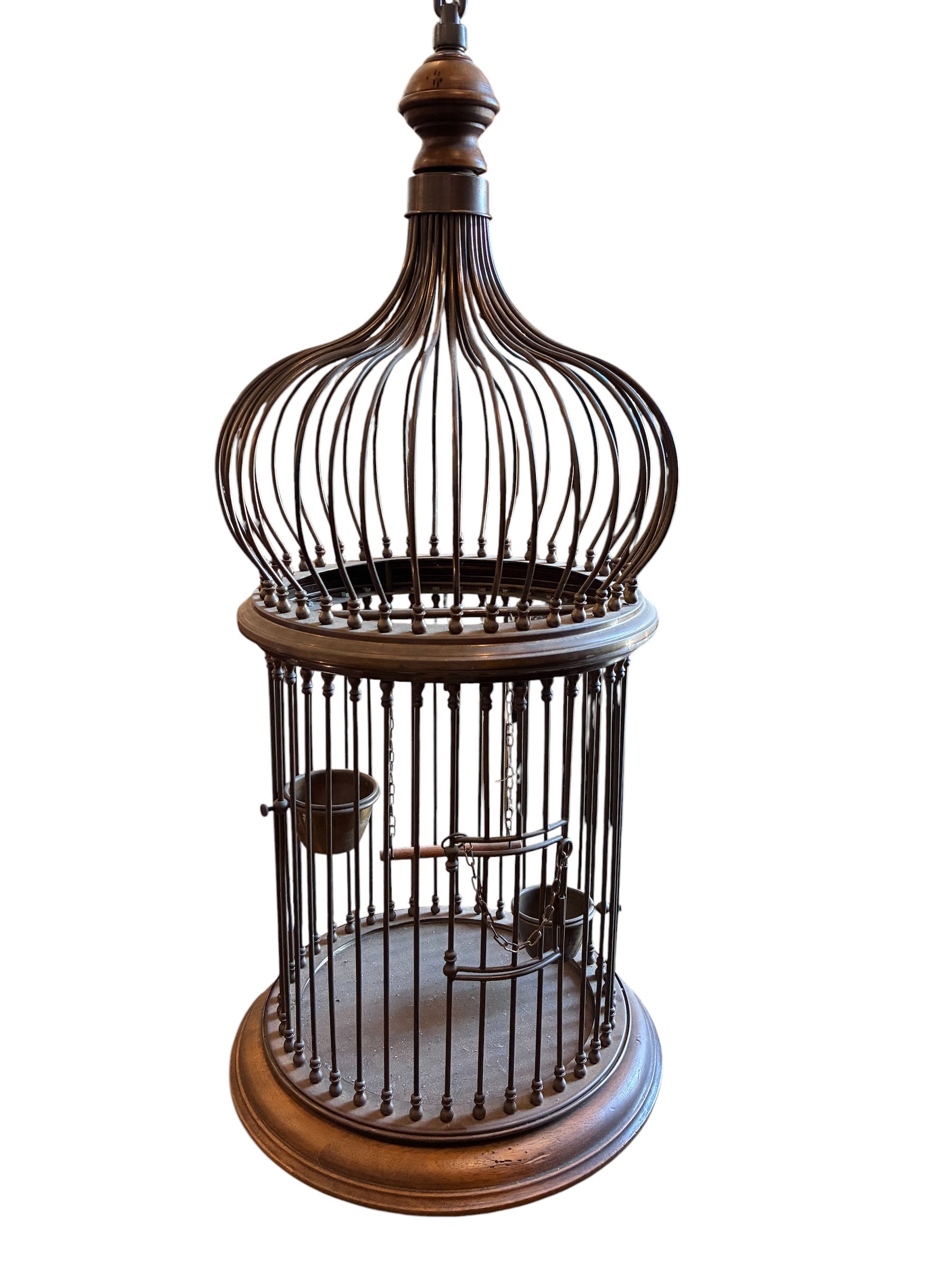 1950's  Italian Brass BirdCage 30H x 14D