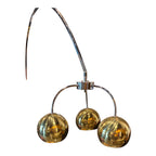 Sculptural Italian 3 Light Brass Arco Lamp