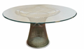 Warren Platner for Knoll for Design Within Reach Platner Wire + Glass Dining Table.