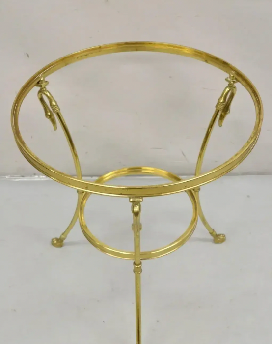 Hollywood Regency La Barge Swan Side Table