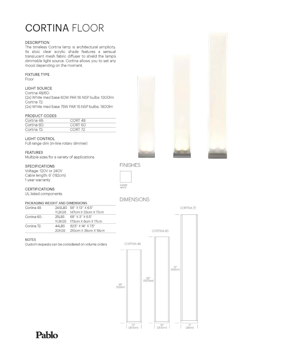Pablo Cortina Floor Lamps set of 3