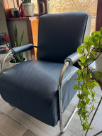Vintage Salcon Bauhaus Revival Lounge Chair in Custom Leather
