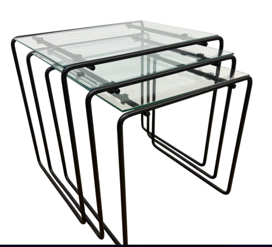 Max SauzeSteel and Glass Nesting Tables