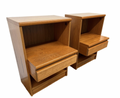 Teak Wood Mid 20th Century Night Stands Pair