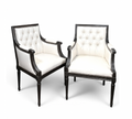 Louis XVI Style Leather Armchair