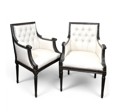 Louis XVI Style Leather Armchair