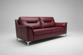 Custom Tensas Crimson Sofa with Steel Legs