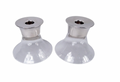 Allan Adler Sterling Silver Glass Candle Holder