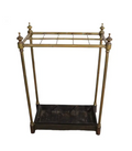 Architectural Solid Brass and Cast Base Umbrella Stand-Antique