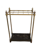Architectural Solid Brass and Cast Base Umbrella Stand-Antique