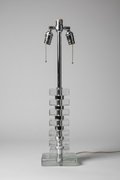 Vintage Stacked Glass Table Lamp two light
