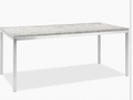 Carerra Marble Dining Table with Brushed Chrome Base