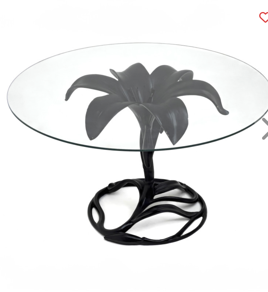 Arthur Court Gilt Aluminum Lily Dining Table