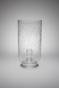 MCM Etched Glass Taper Candle Holder