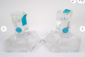 Set of 2 Tiffany & Co. Louis Comfort Tiffany Collection Crystal Candlesticks 1992