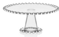 Beaded Glass Footed Cake Stand
