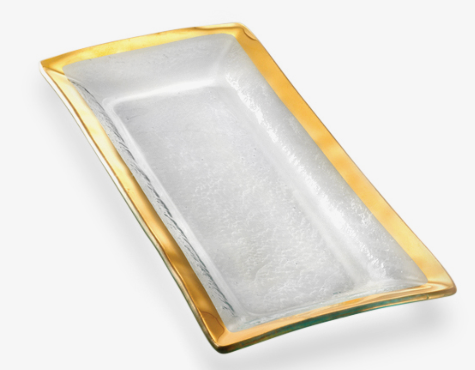 Annieglass Roman Antique Gold Appetizer Tray
