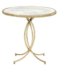 Ballard Designs Loren Side Table in Gold with Vintage Mirror Tops