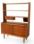 ATTR. BENGT RUDA SWEDISH TEAK DESK BOOKCASE 1960S