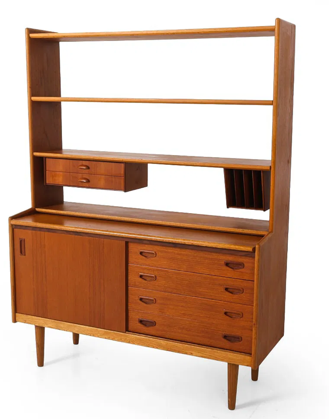 ATTR. BENGT RUDA SWEDISH TEAK DESK BOOKCASE 1960S