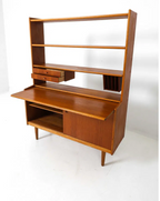 ATTR. BENGT RUDA SWEDISH TEAK DESK BOOKCASE 1960S