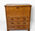 ANTIQUE 19TH C. SWEDISH BURLWOOD SECRETARY DESK