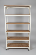 West Elm Whitewashed Metal & Wood Shelves