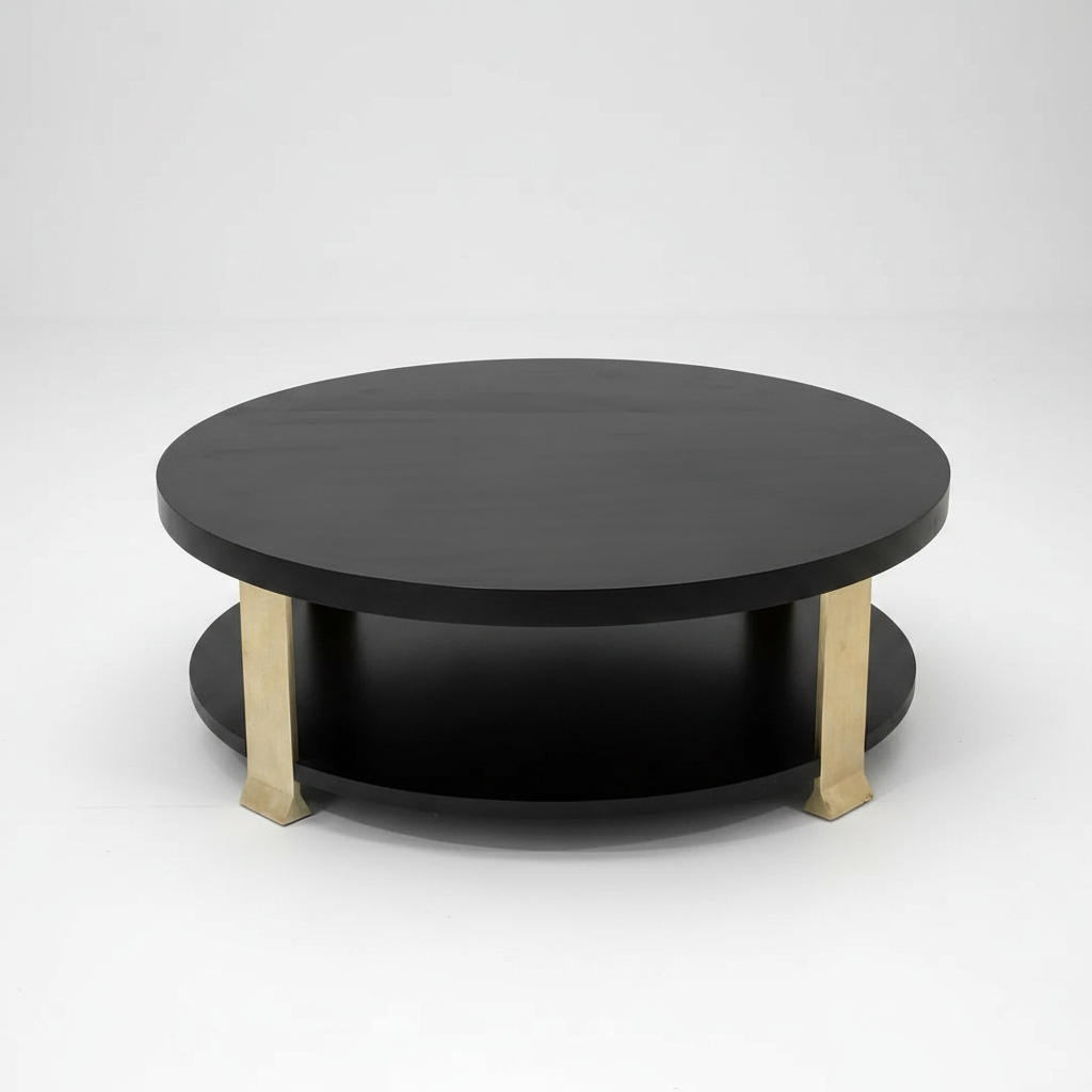 CONTEMPORARY EBONIZED COFFEE TABLE