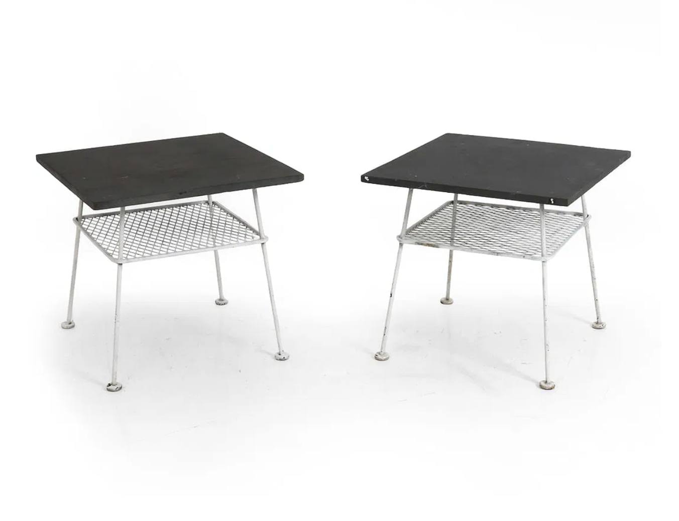 PAIR WOODARD SCULPTURA OCCASIONAL SIDE TABLES
