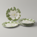 Set of 6 Fitz & Floyd Magnolia Plates