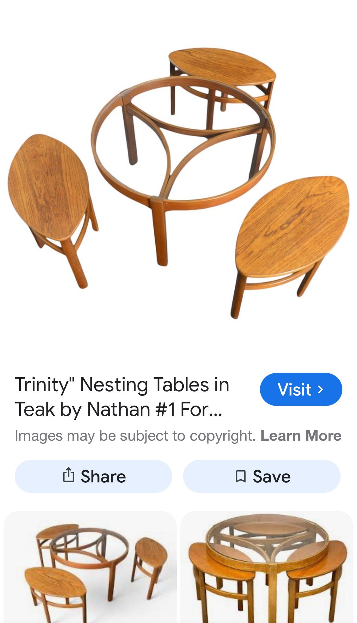 Nathan Trinity Nesting Table circa 1960