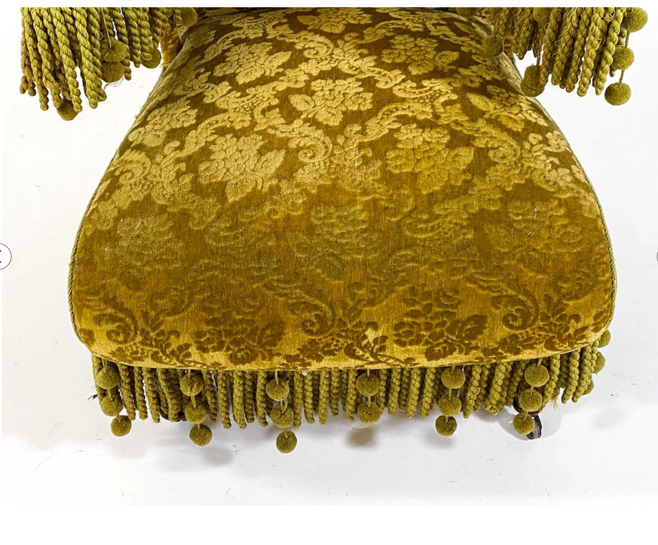 NAPOLEAON III STYLE EUROPEAN MOHAIR LOUNGE CHAIR