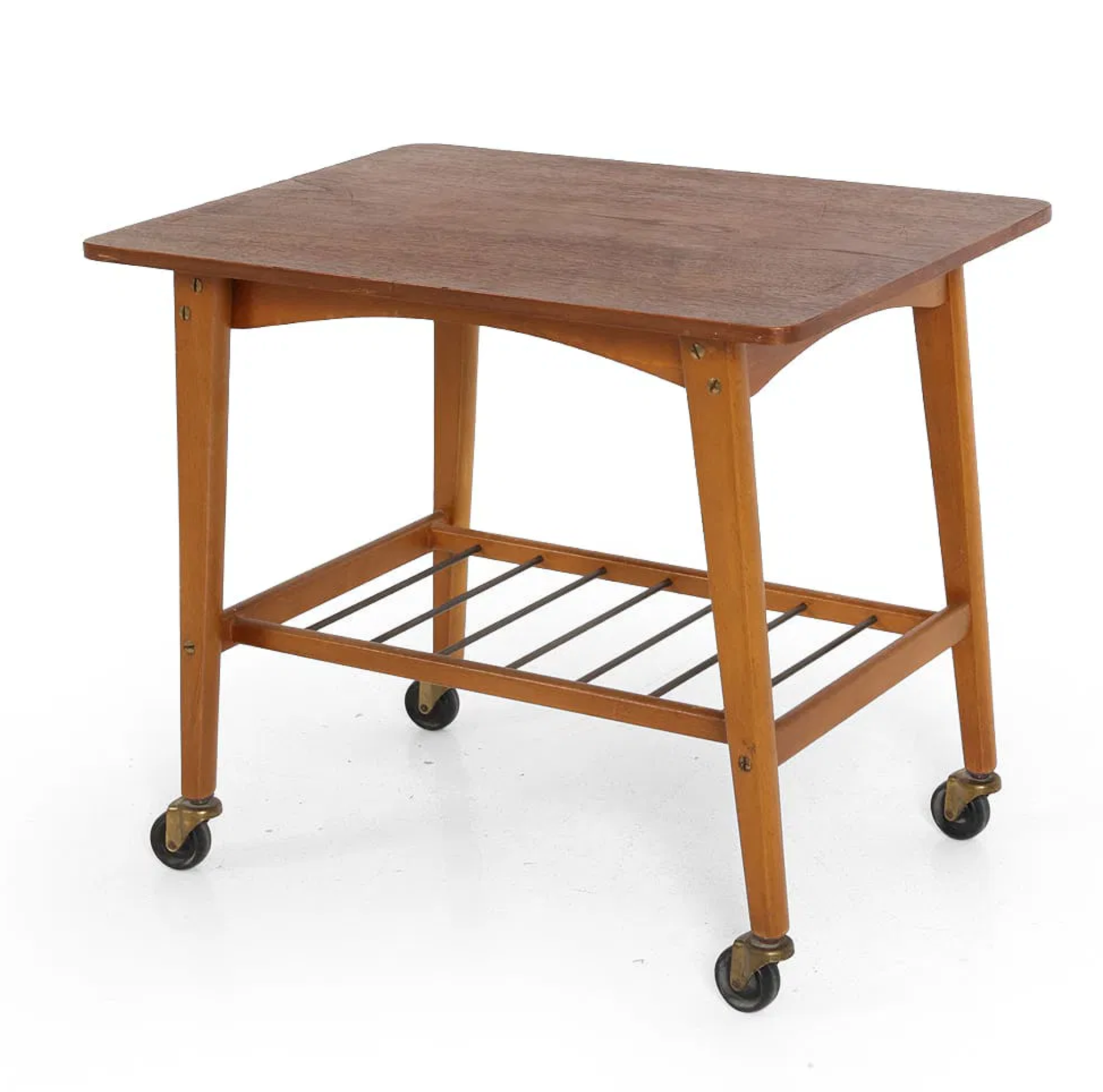 JENSEN STYLE DANISH TEAK SIDE TABLE C. 1960S