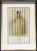 GENEVIEVE KAPLAN, ACCORDION FOLDED PRINT WITH TWO IMAGES