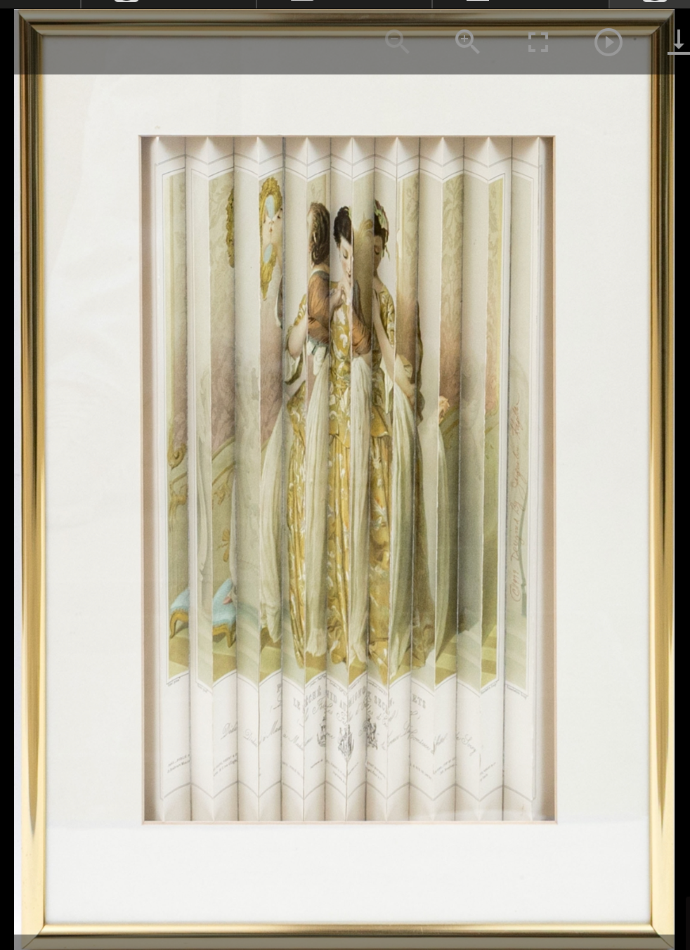 GENEVIEVE KAPLAN, ACCORDION FOLDED PRINT WITH TWO IMAGES